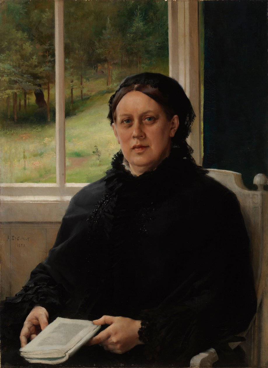 Portrett av kunstnerens mor, Alexandra Edelfelt av Albert Edelfelt