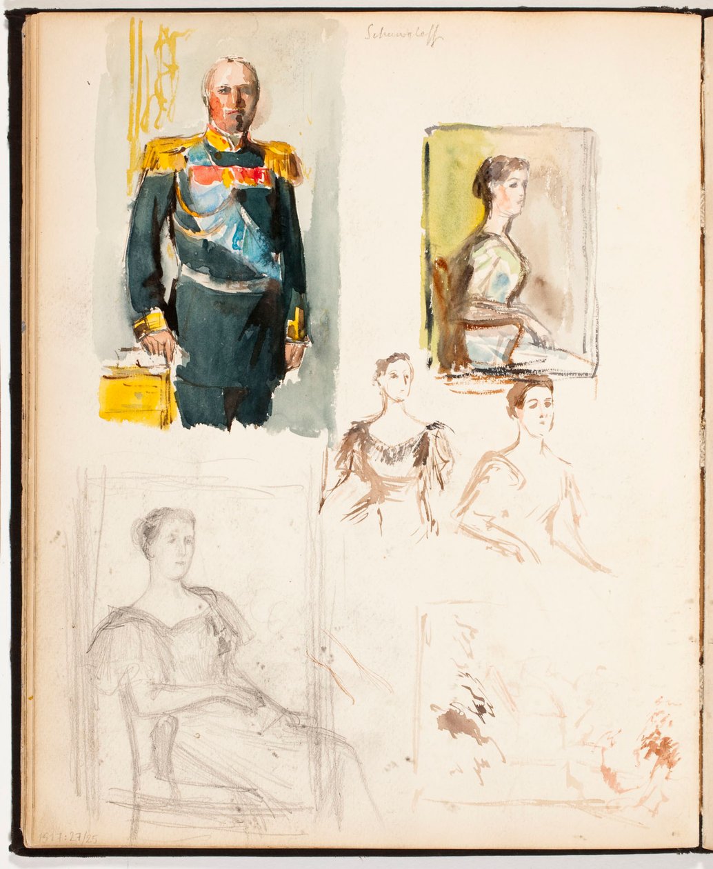 Portrettskisser av Albert Edelfelt