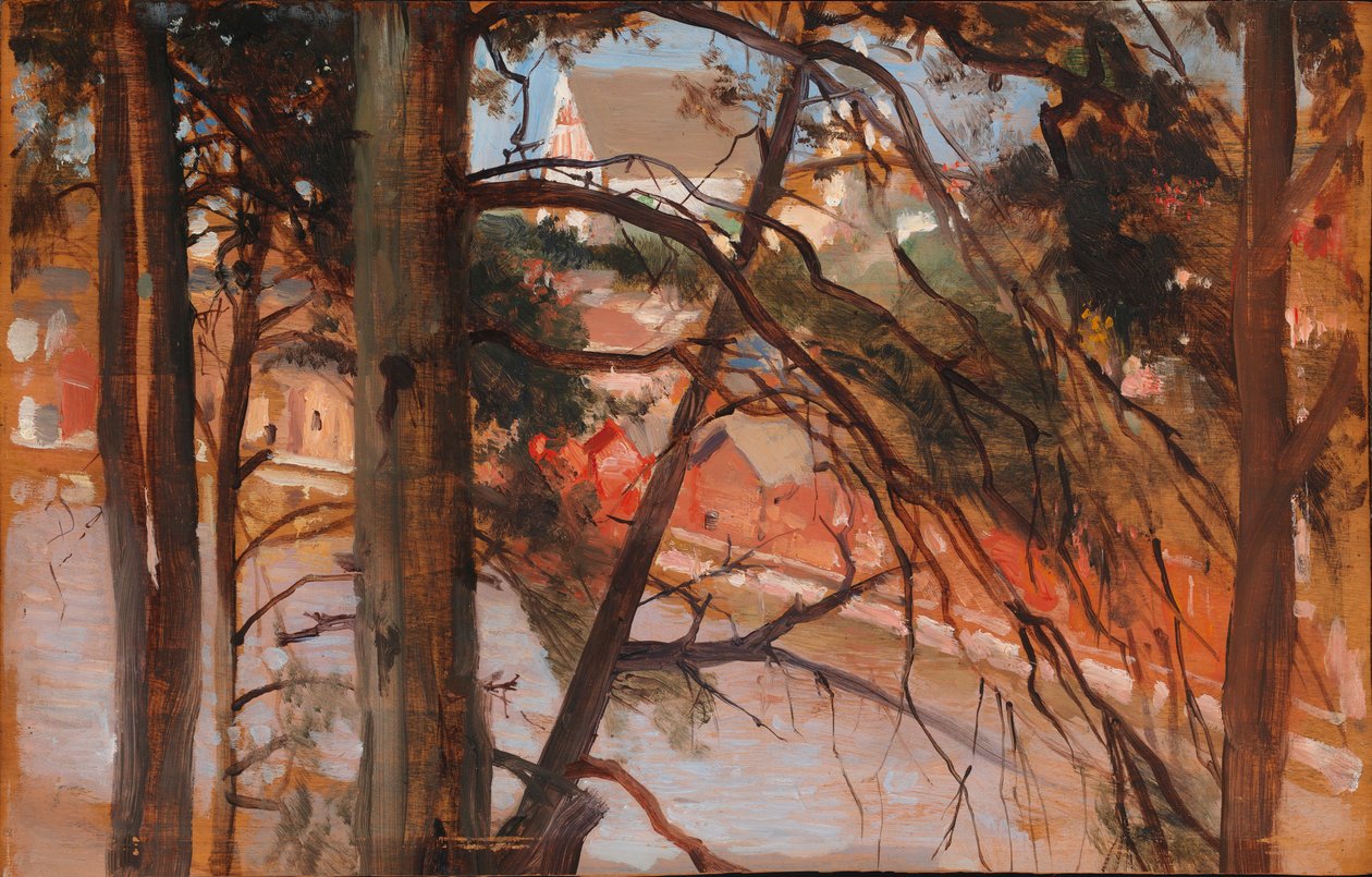 Porvoo sett fra Näsinmäki-åsen av Albert Edelfelt