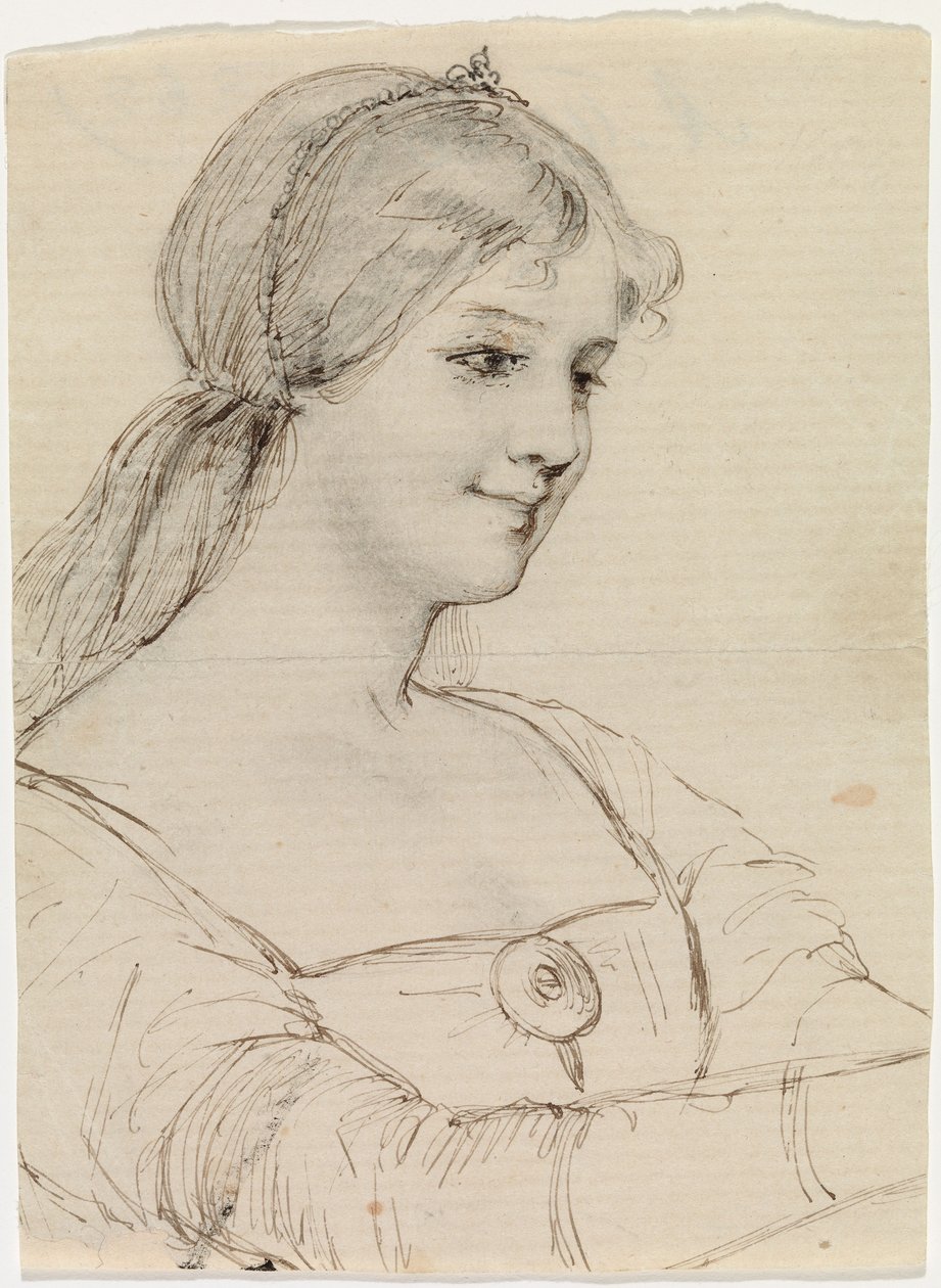 Queen Bianca, sketsj av Albert Edelfelt
