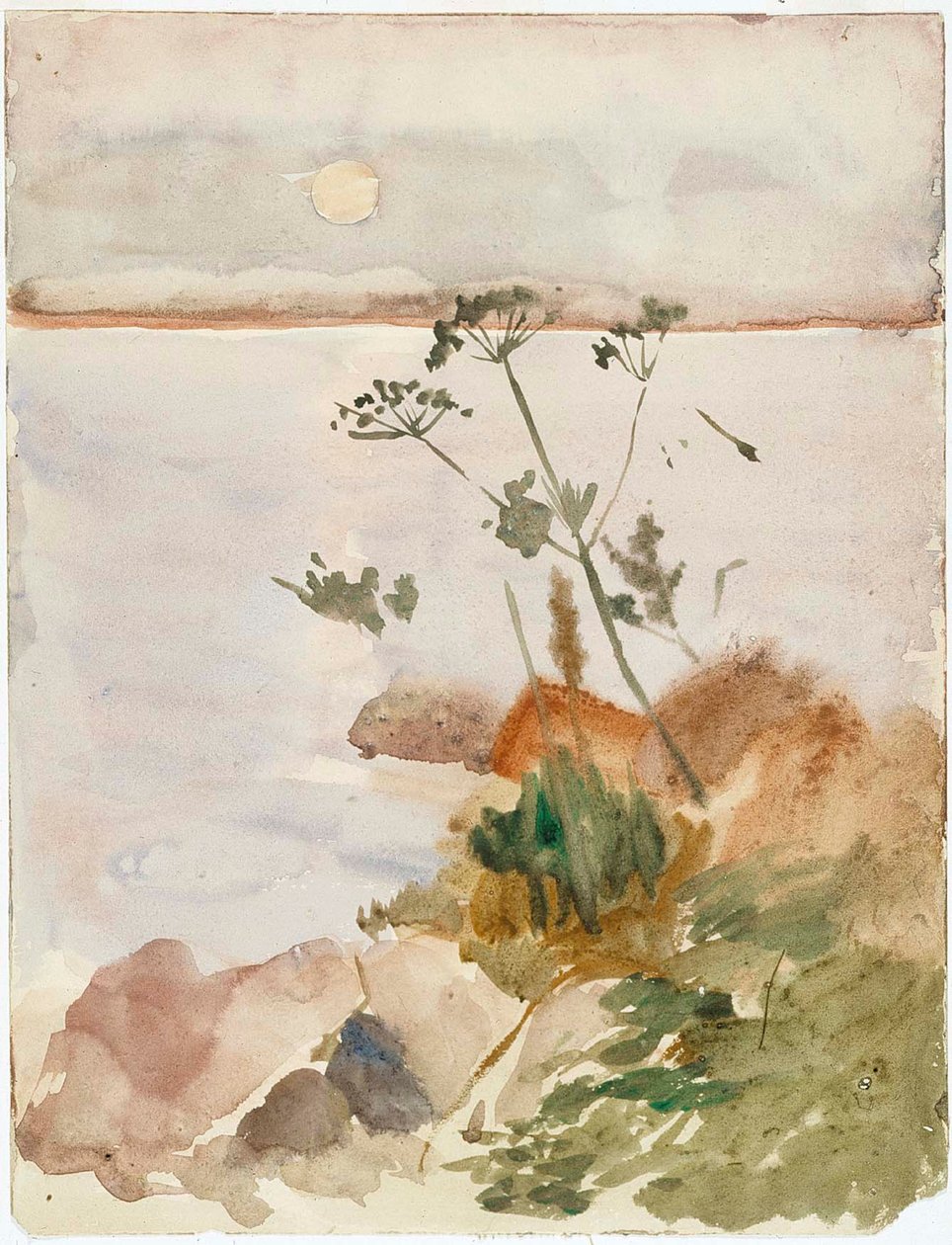 Havkyst i måneskinn av Albert Edelfelt