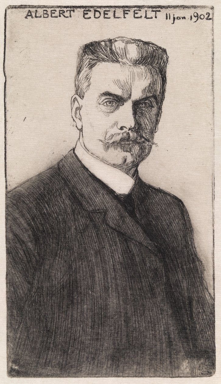 Selvportrett av Albert Edelfelt
