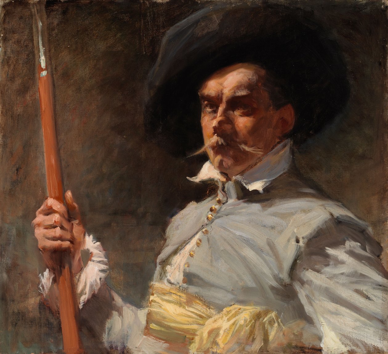 Selvportrett i drakt fra 1600-tallet av Albert Edelfelt