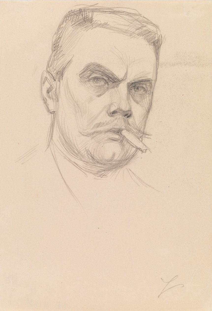 Selvportrett med en sigar av Albert Edelfelt