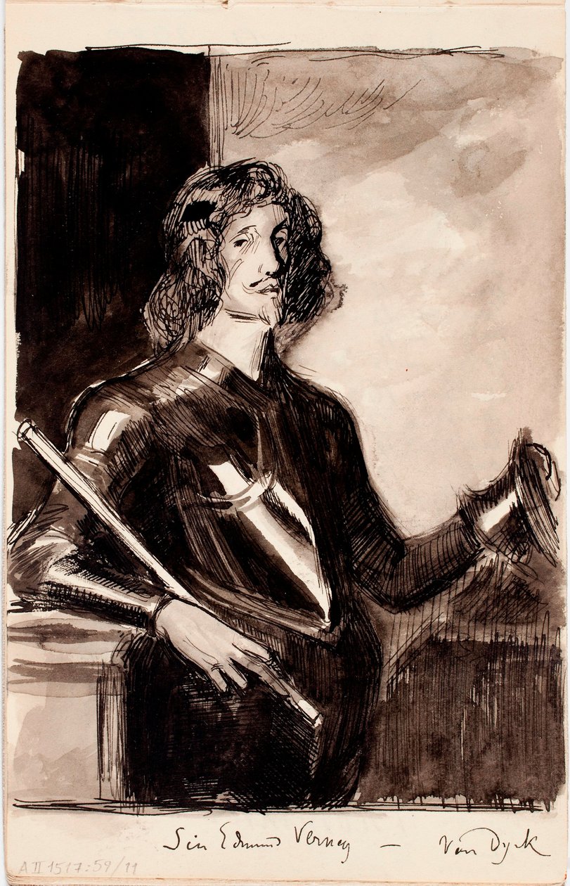 Sir Edmund Verney, kopi etter Anthony van Dyck av Albert Edelfelt