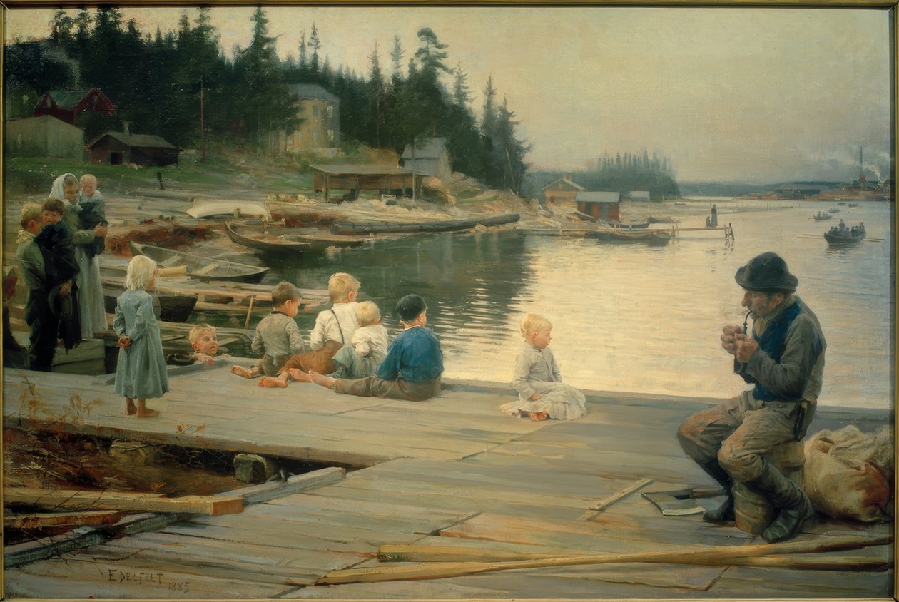 Sommerkveld i Hammars verft av Albert Gustaf Aristides Edelfelt