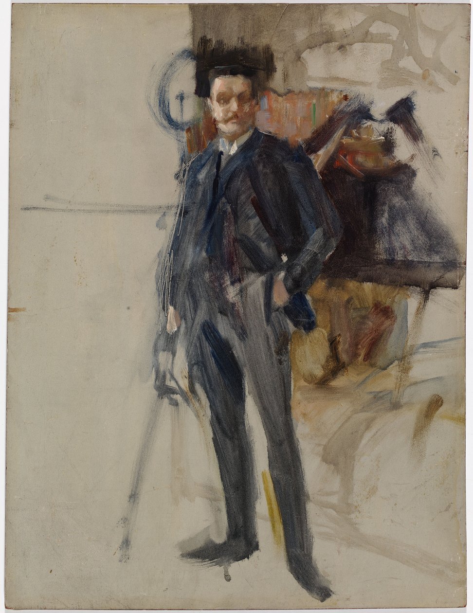 Uferdig selvportrett av Albert Edelfelt