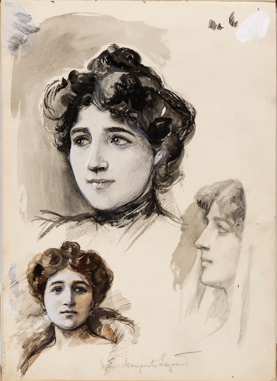 Fru Marguerite Legrand, skisser av Albert Edelfelt