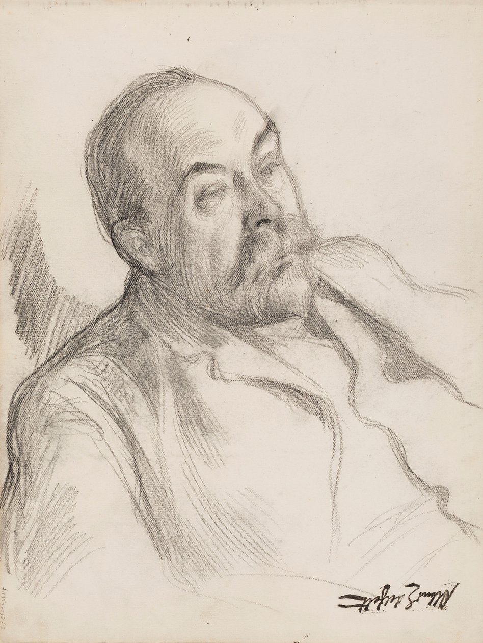 Mannlig portrettskisse av Albert Edelfelt