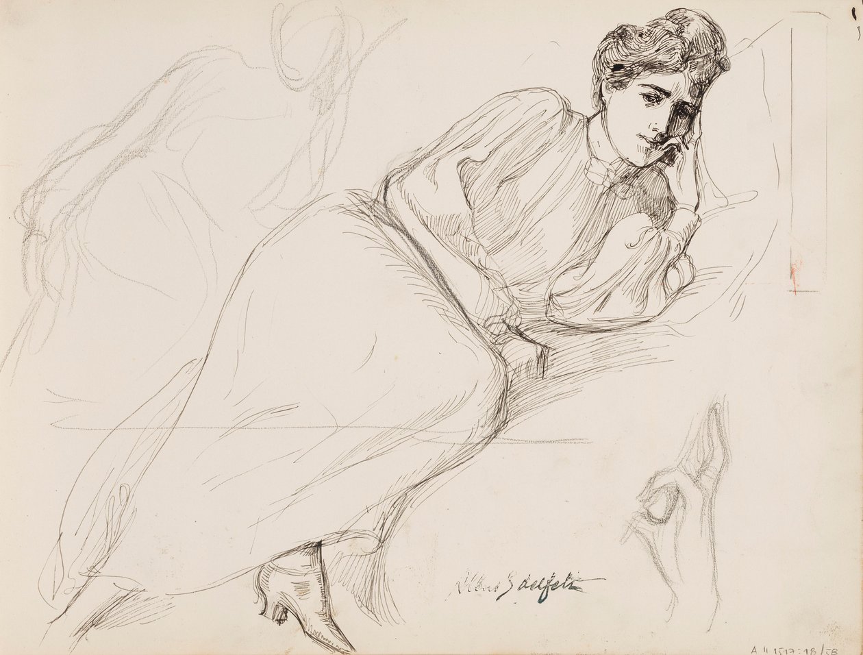 Hvilende kvinne av Albert Edelfelt
