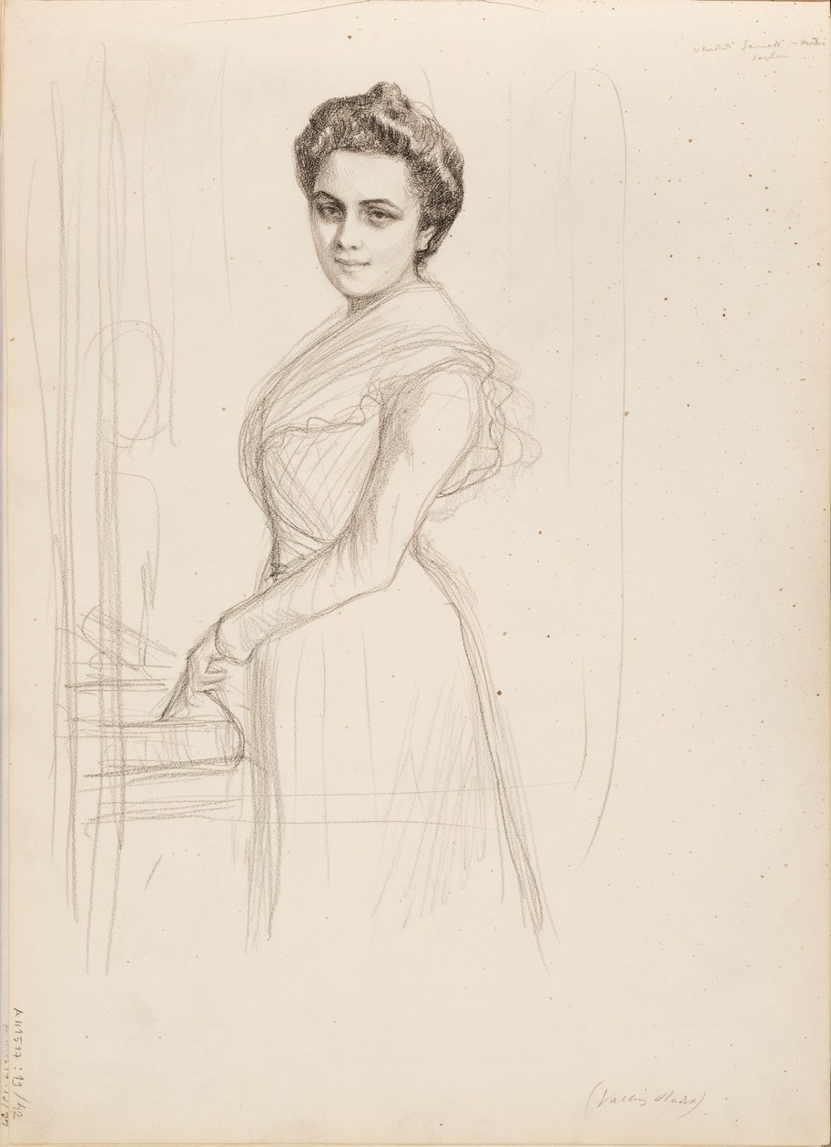 Camille Vallery-Radot, skisse til portrett av Albert Edelfelt