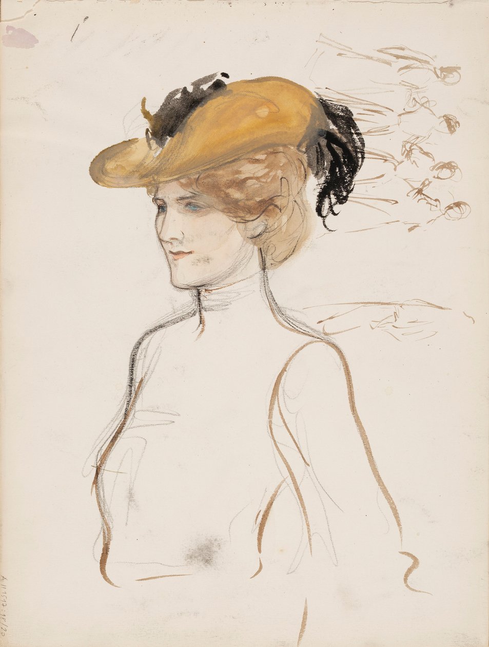Kvinne med hatt av Albert Edelfelt
