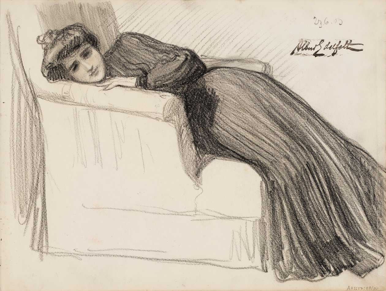 Hvilende kvinne av Albert Edelfelt