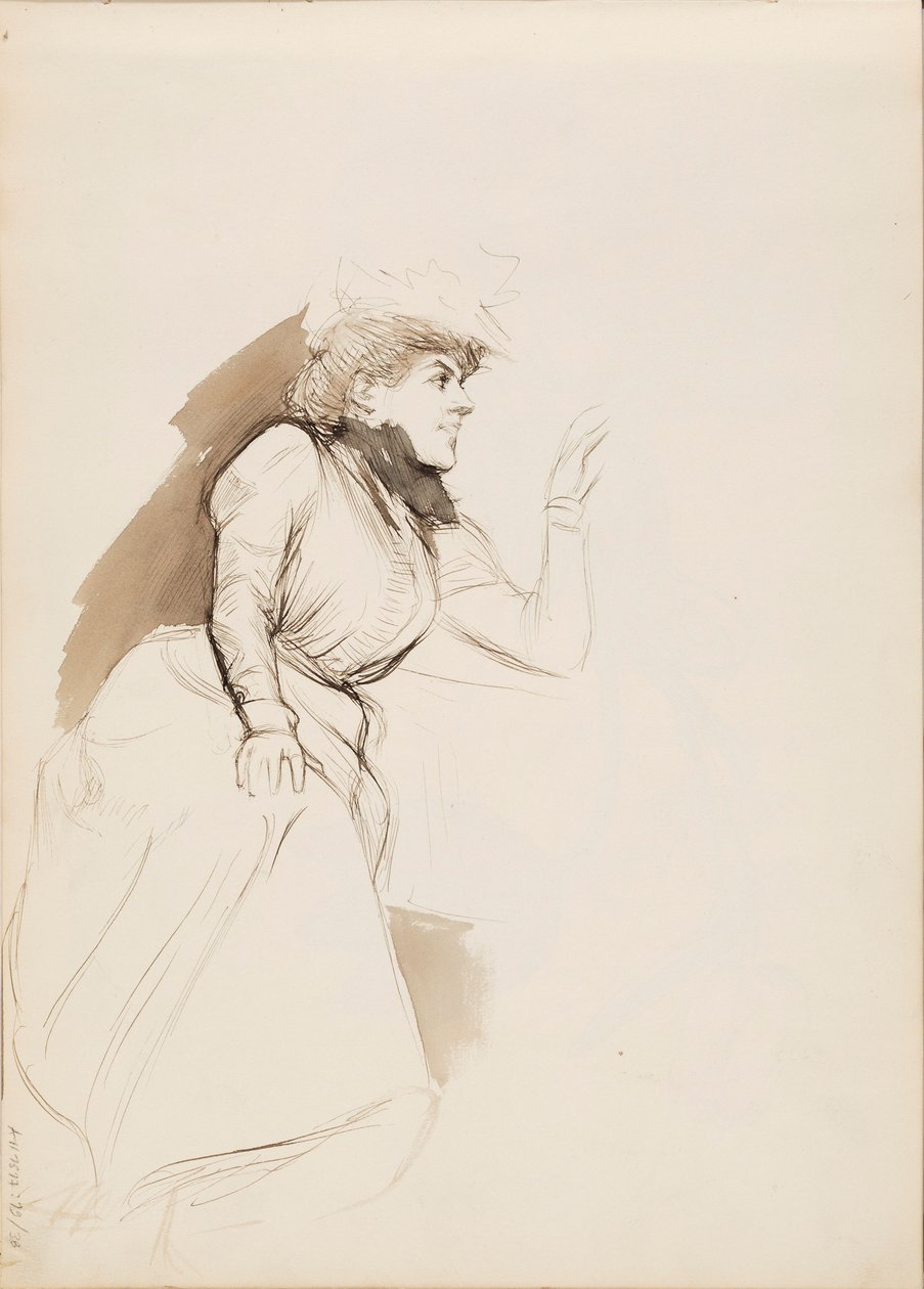 Kvinne sittende (Aino Ackté) av Albert Edelfelt