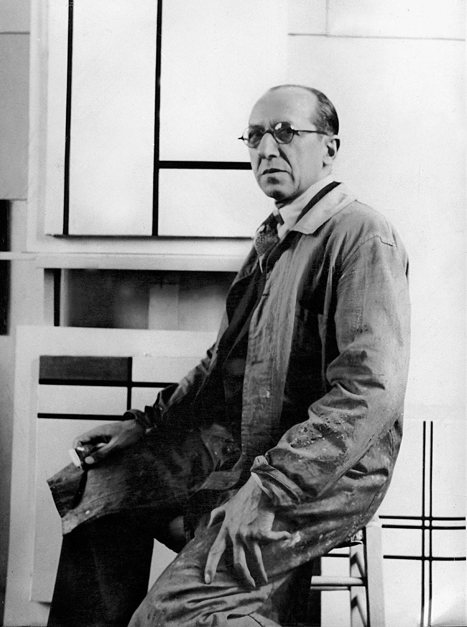 Piet Mondrian i studioet hans på 26 avenue du Depart av Albert Eugene Gallatin