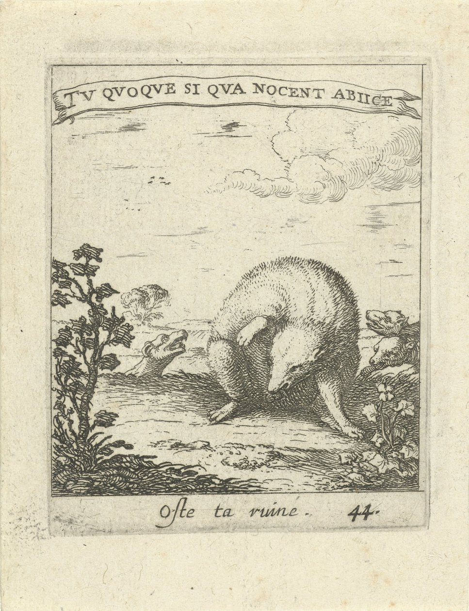 Grevling rømmer ulv Moralizing Love Emblems (serietittel) Devises et emblesmes d
