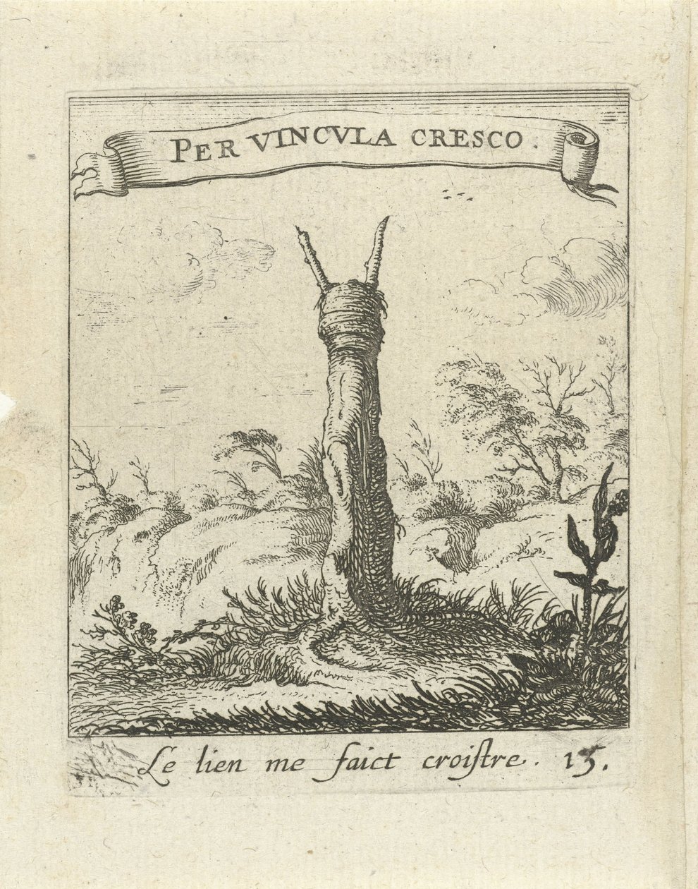 Landskap med trestubbe Moralizing Love Emblems (serietittel) Devises et emblesmes d