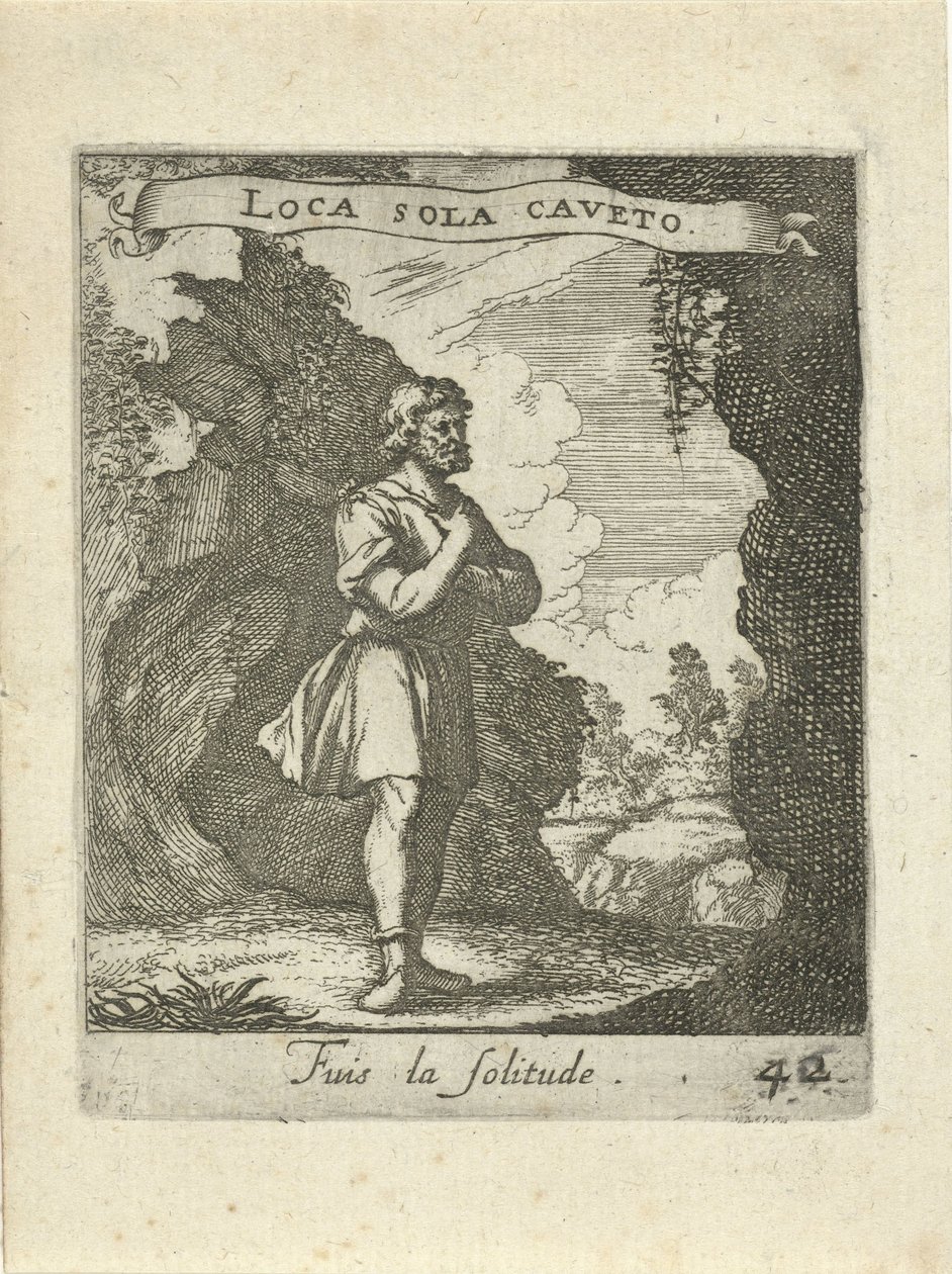 Mann ved en hule Moralizing Love Emblems (serietittel) Devises et emblesmes d
