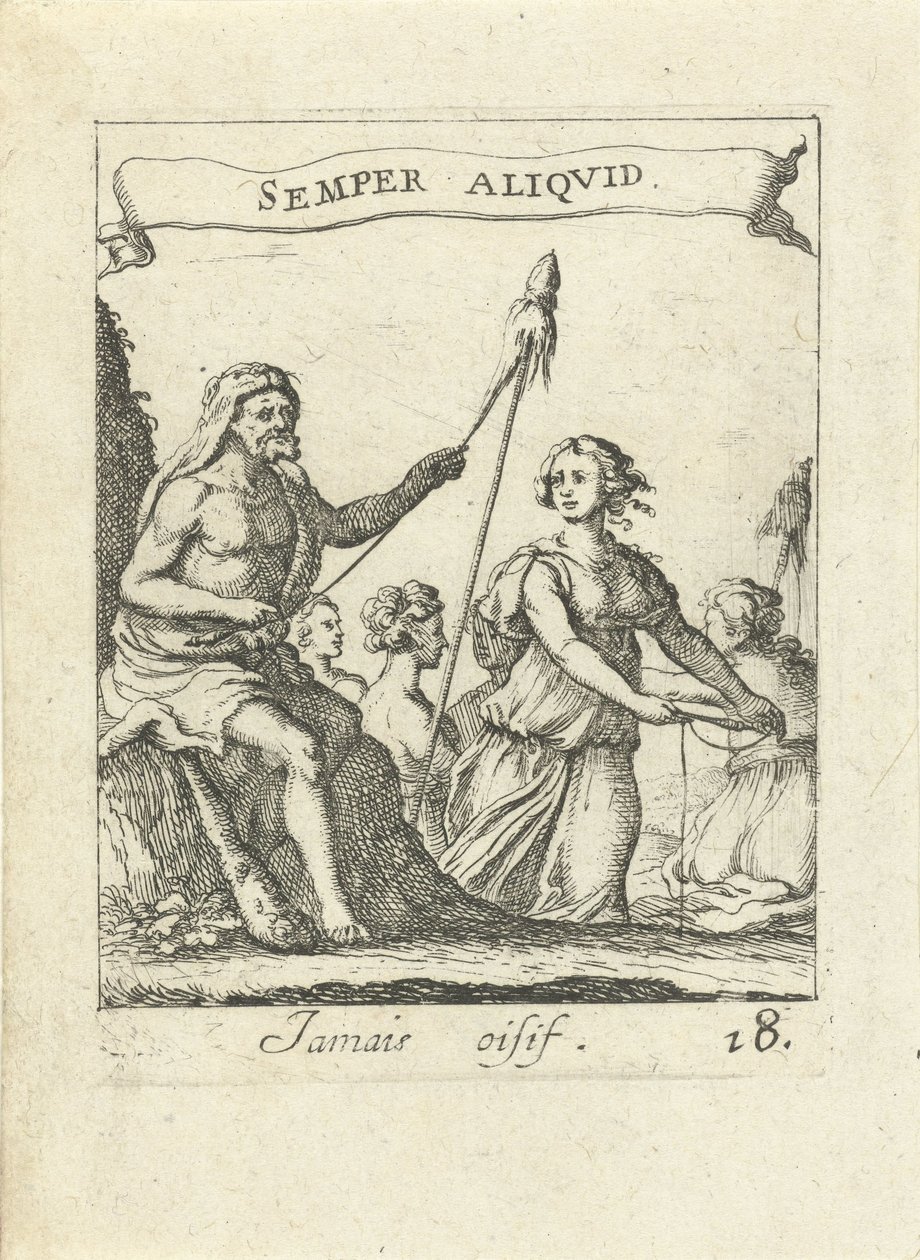 Spinnende Hercules Moralizing Love Emblems (serietittel) Devises et emblesmes d