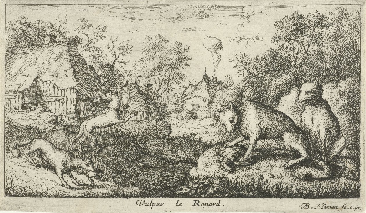 rever Vulpes le Renard (tittel på objekt) Ulike dyrearter (serietittel) av Albert Flamen