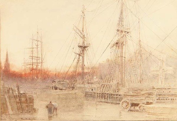 Bristol, når dagens arbeid er ferdig av Albert Goodwin