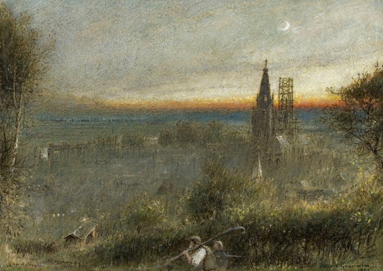 Caudebec, Normandie av Albert Goodwin