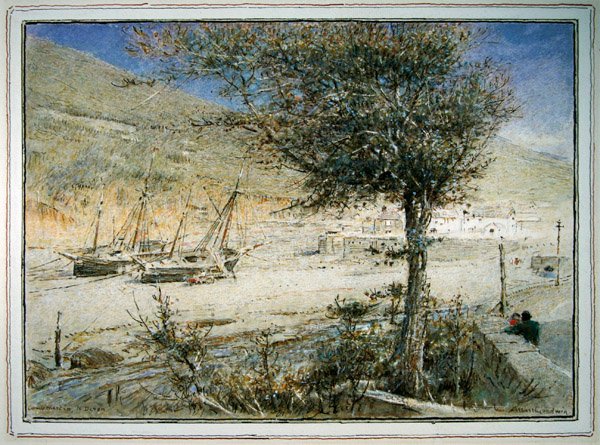 Combe Martin, Devon (akvarell på papir) av Albert Goodwin