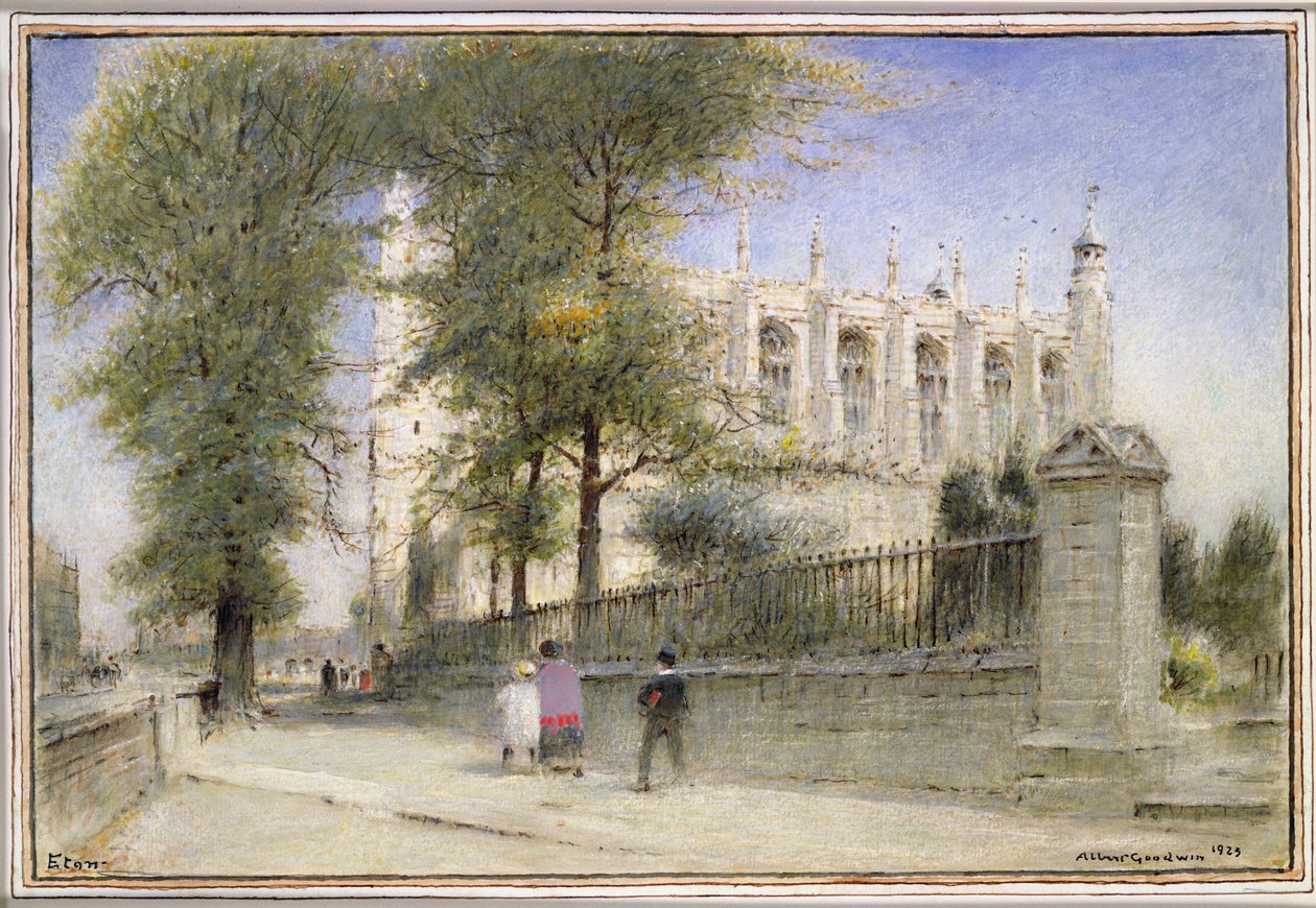 Eton College, Windsor, 1923 (wc og gouache) av Albert Goodwin