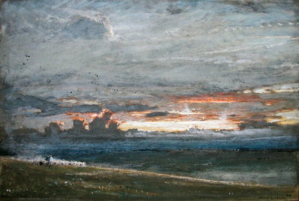 Hjemover før stormen av Albert Goodwin