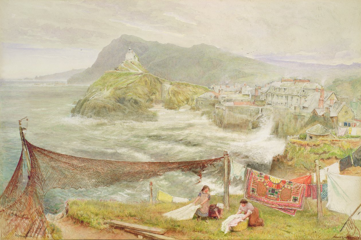 Ilfracombe, Devon, ser mot Hillsborough av Albert Goodwin