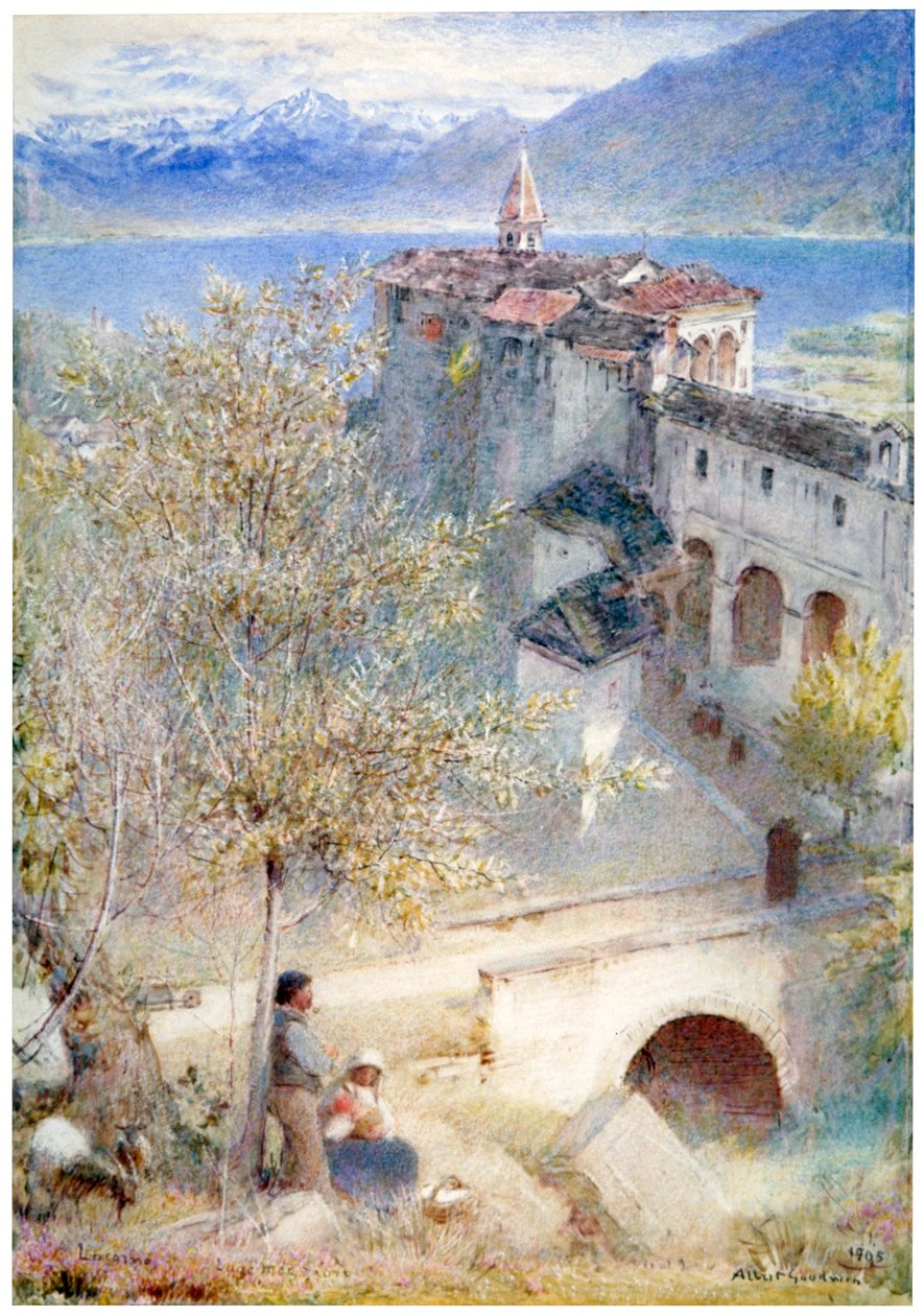 'Locarno, Lago Maggiore', 1905 av Albert Goodwin