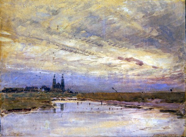 Reculver, Kent (akvarell på papir) av Albert Goodwin