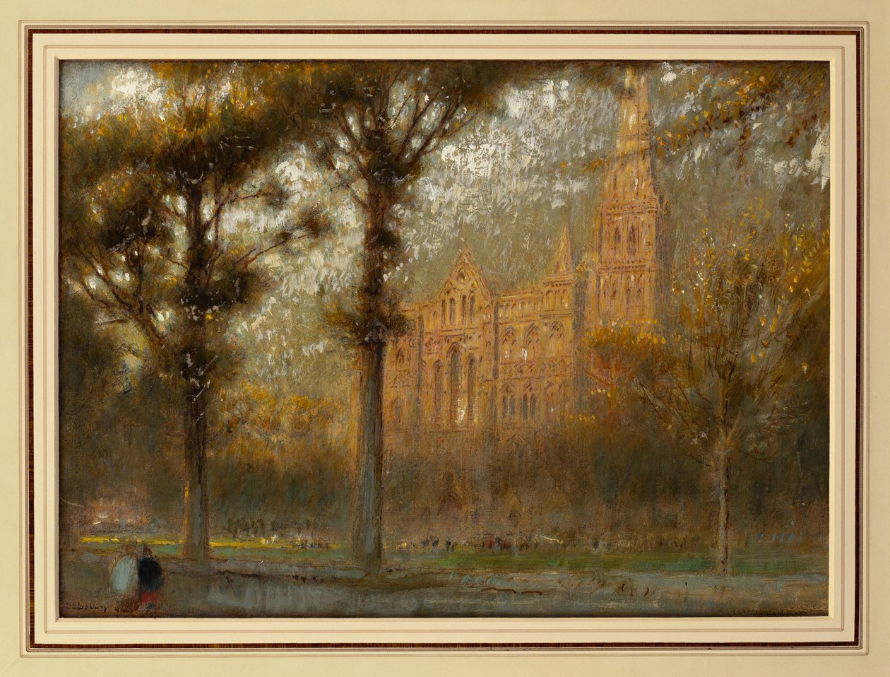 Salisbury Cathedral: The West Front and Spire av Albert Goodwin
