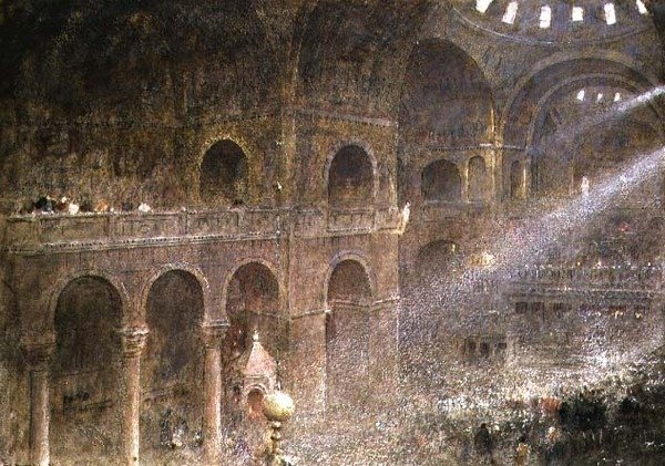 Markuskirken, Venezia fra galleriet av Albert Goodwin