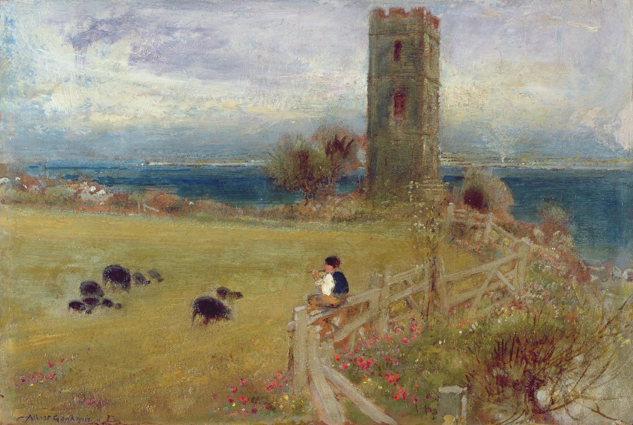 Shepherd Boy, Sidestrand, Norfolk av Albert Goodwin