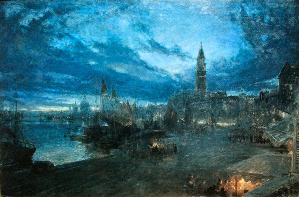 Venezia fra Riva Schiavoni av Albert Goodwin