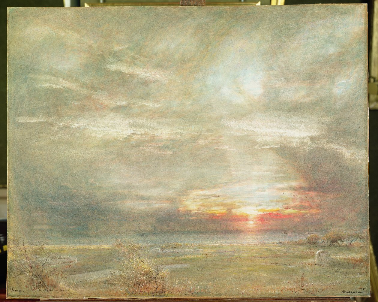 Venezia fra den hebraiske kirkegården av Albert Goodwin