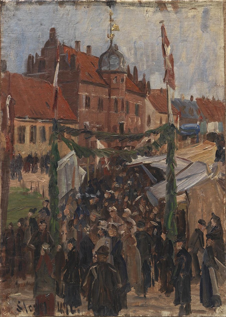 Marked på Stege Torv av Albert Gottschalk