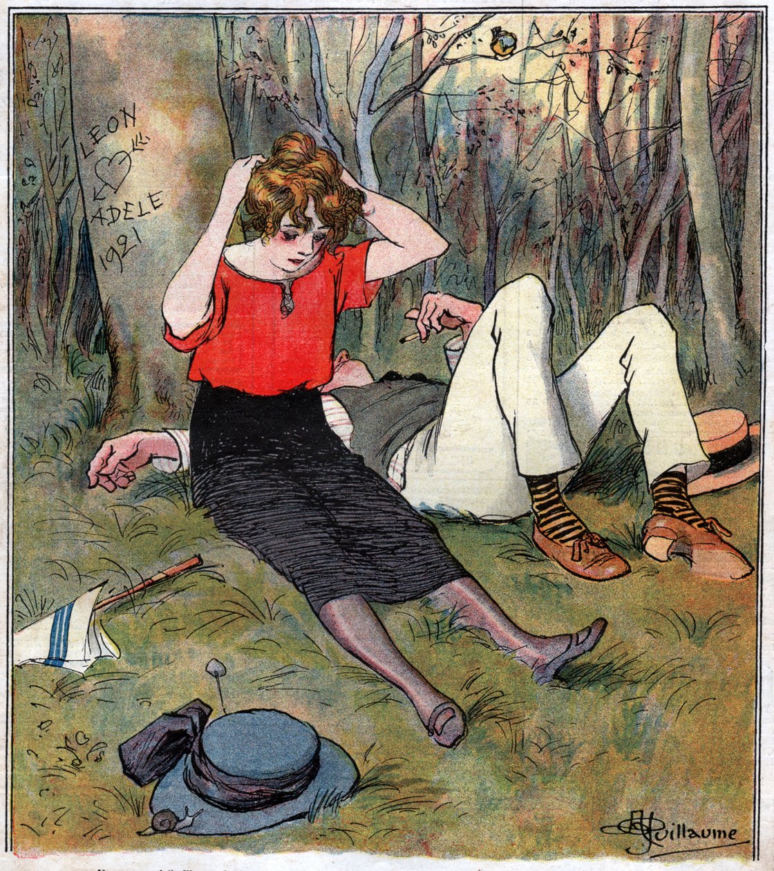 Par etter kjærlighet i skogen av Albert Guillaume