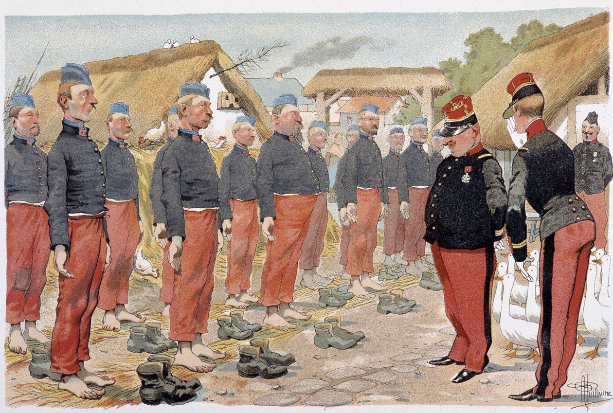 The Review of the Feet - i "" Military Album"" av Albert Guillaume (1873-1942), ca. 1900 av Albert Guillaume
