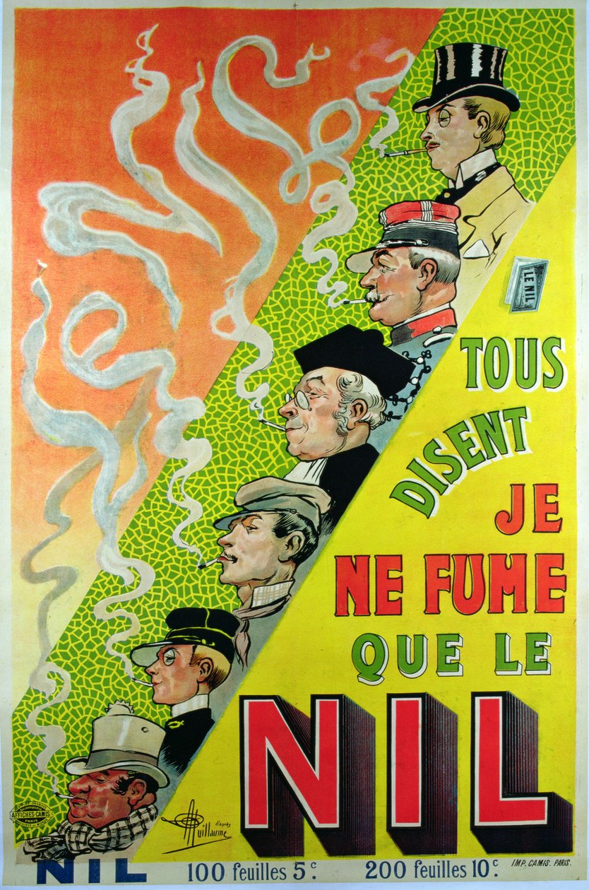 Plakat som reklamerer for sigarettmerket Le Nil av Albert Guillaume