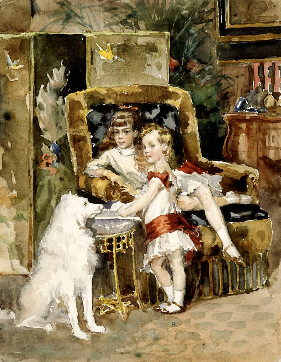 Storhertug Michael Alexandrovich av Russland 1878-1918 og storhertuginne...1875-1960. av Albert Gustaf Aristides Edelfelt