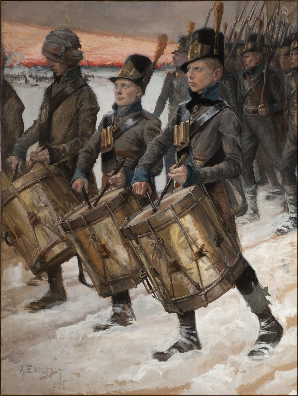 Mars av Pori Regiment Mars of Pori, 1892 av Albert Gustaf Aristides Edelfelt