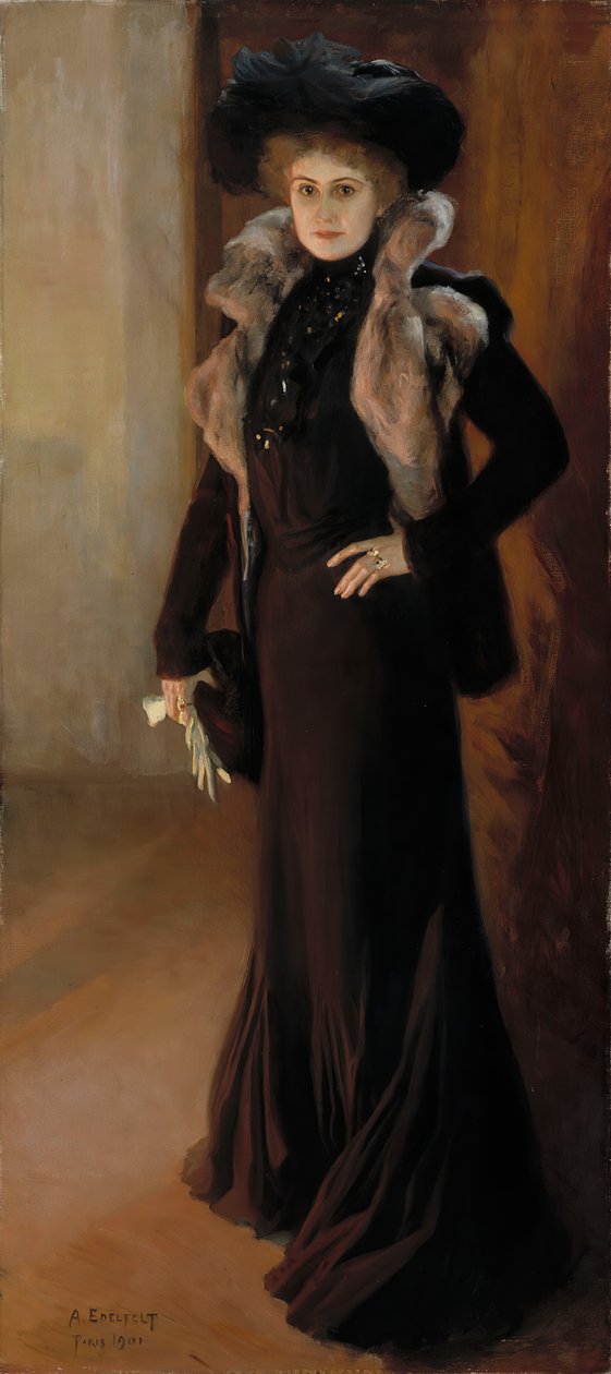 Portrett av operasangeren Aino Ackté 1876-1944, 1901. av Albert Gustaf Aristides Edelfelt