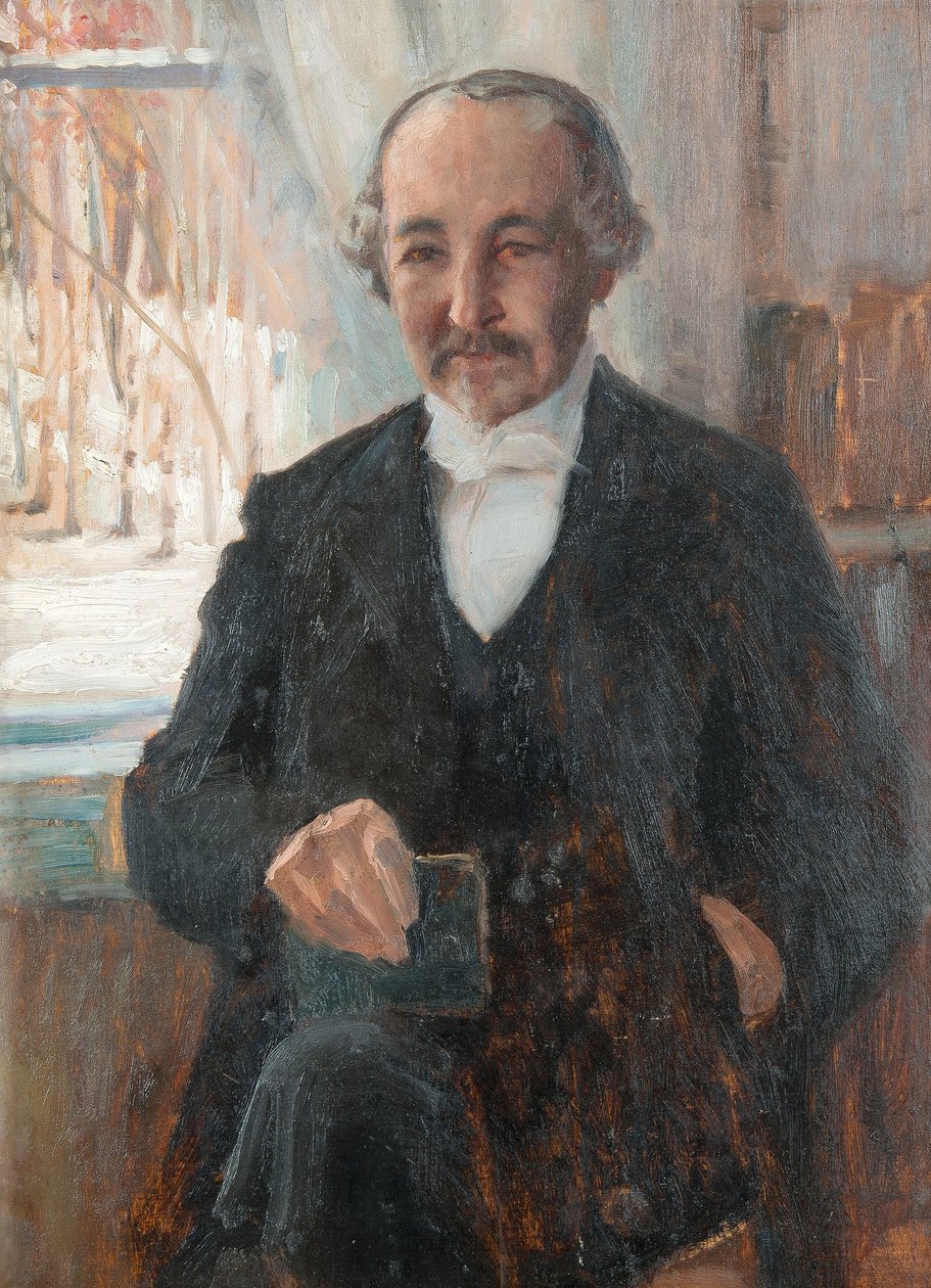 Portrett av poeten Zacharias Topelius 1818-1898 av Albert Gustaf Aristides Edelfelt