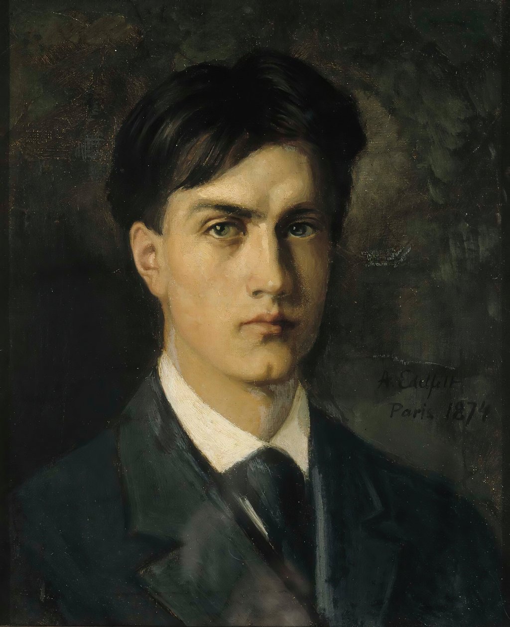 Selvportrett, 1874. av Albert Gustaf Aristides Edelfelt