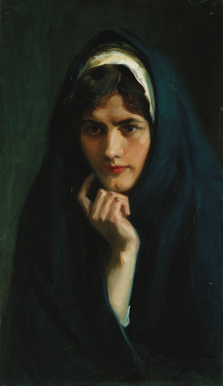 Hodet til en jente, 1904 av Albert Gustaf Aristides Edelfelt