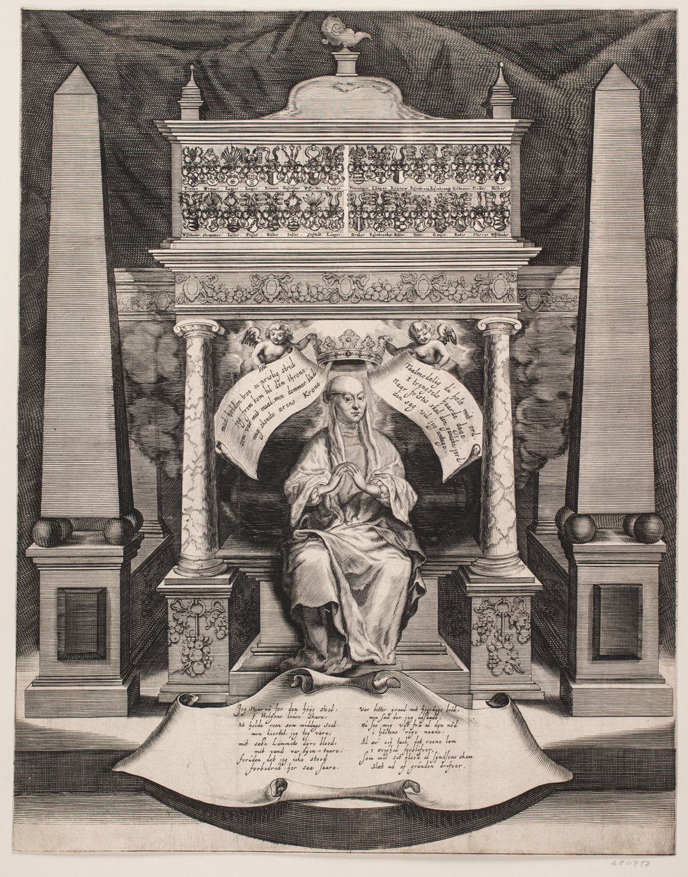 Elisabeth Lunge. Minneark av Albert Haelwegh