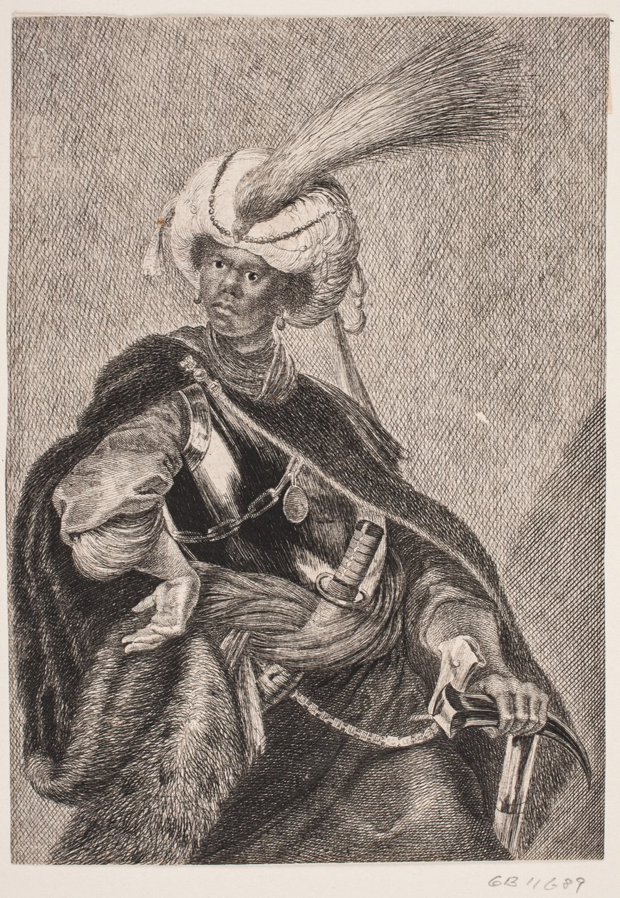 En svart afrikaner i rustning av Albert Haelwegh