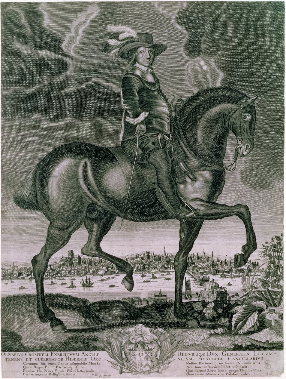 Ridesportrett av Oliver Cromwell, c1655 av Albert Haelwegh
